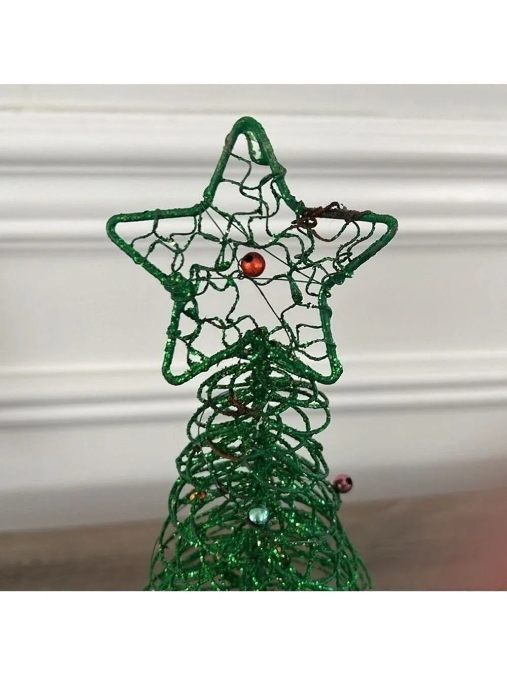 Pier 1 Imports Glitter Wire Star Christmas Tree 10 Inch Set Of 3